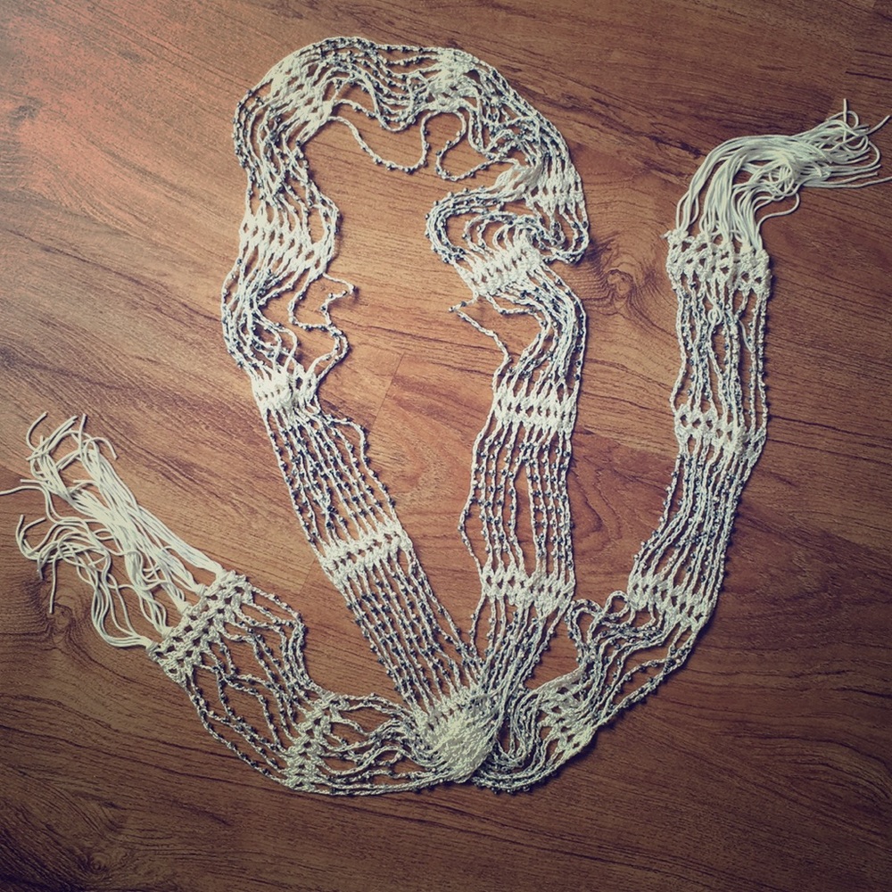 COPY - Beaded scarf or belt with tassels